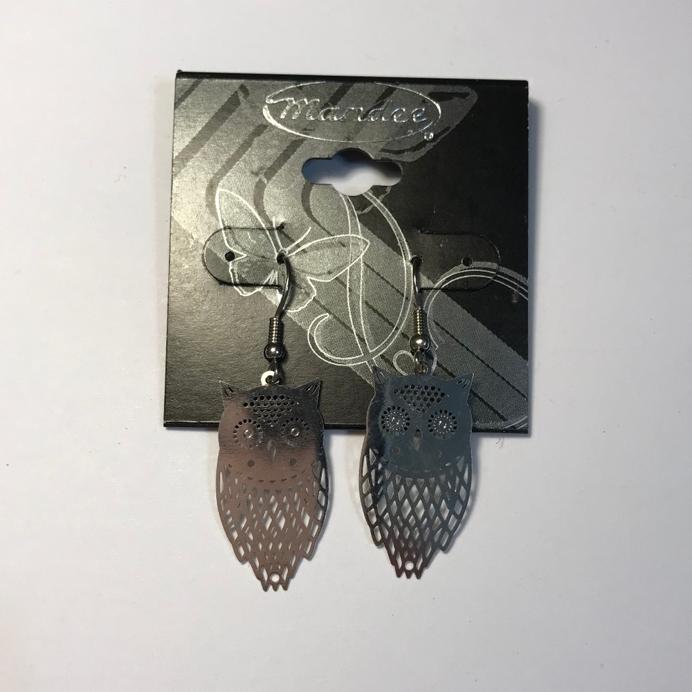 Owl Silver Brand New Earrings by Mandee